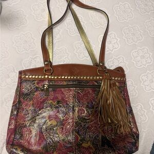 Patricia Nash Italian Leather Vintage Shoulder Bag